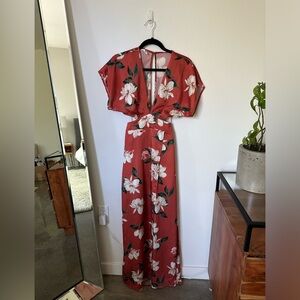 Floral Maxi Dress in Red